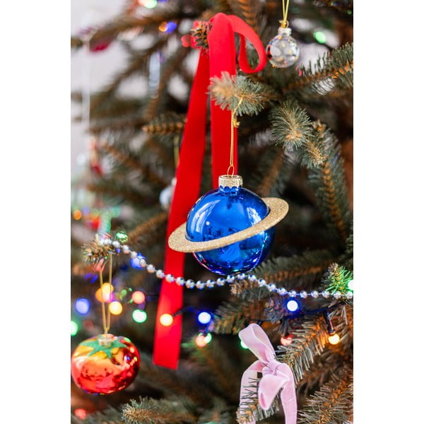 Sklenená vianočná ozdoba Planet – Sass & Belle-image-1