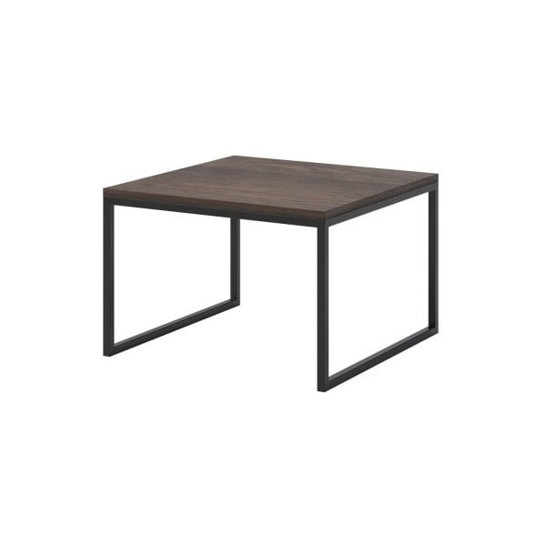 Hnedý konferenčný stolík s čiernymi nohami MESONICA Eco, 60 × 40 cm
