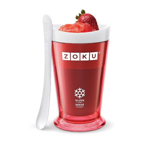 Červená nádoba na výrobu sorbetu ZOKU Slush&Shake