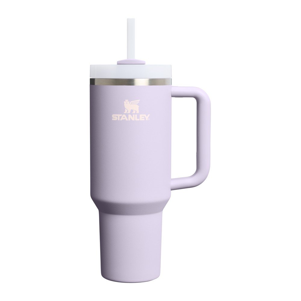 Termoska so slamkou z nehrdzavejúcej ocele v levanduľovej farbe 1,18 l Quencher H2.O FlowState™ Tumbler Purple Dust – Stanley