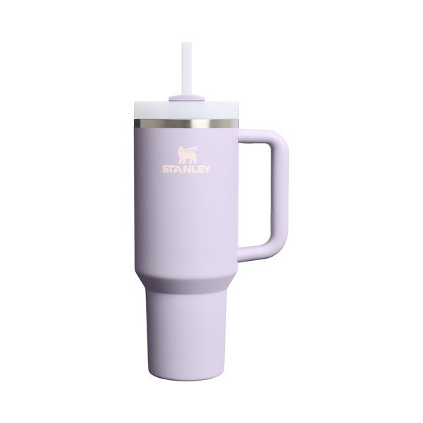 Termoska so slamkou z nehrdzavejúcej ocele v levanduľovej farbe 1,18 l Quencher H2.O FlowState™ Tumbler Purple Dust – Stanley