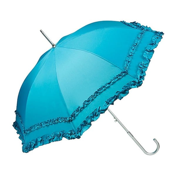 Tyrkysový dáždnik s rúčkou Von Lilienfeld Plain Mary, ø 90 cm