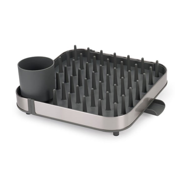 Sivý nastaviteľný odkvapkávač z nehrdzavejúcej ocele 35x39 cm Duo – Joseph Joseph-image-3