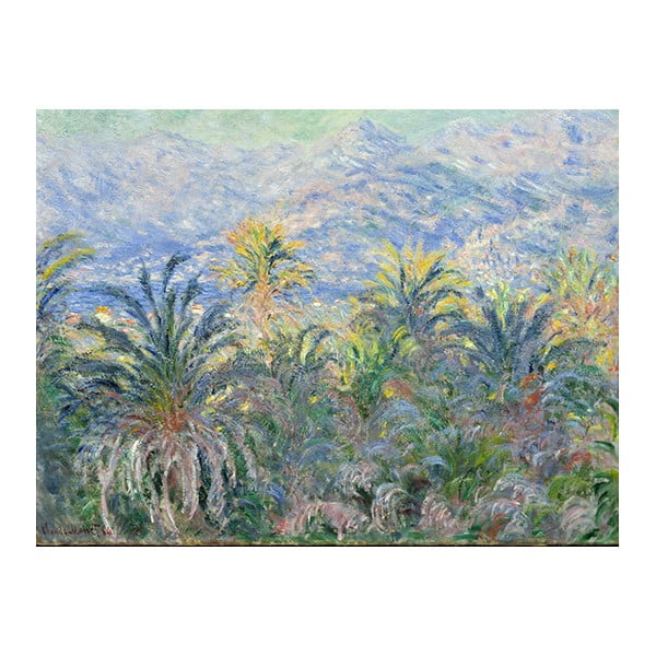 Obraz Claude Monet - Palm Trees at Bordighera, 40x30 cm