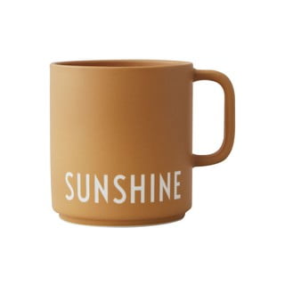 Horčicovo žltý porcelánový hrnček Design Letters Sunshine