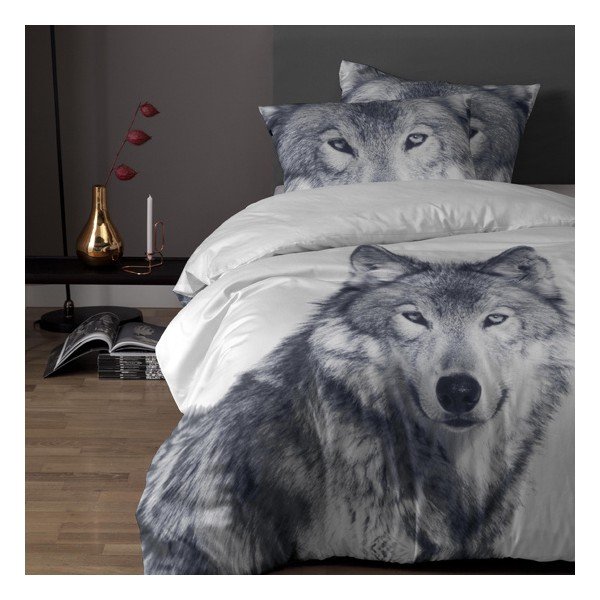 Bavlnené posteľné obliečky Damai White Husky, 200 × 140 cm-image-1