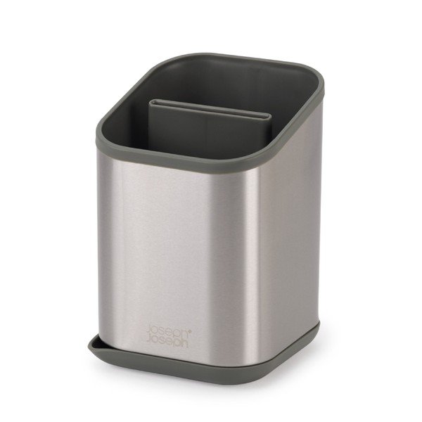 Odkvapkávač na príbory z nehrdzavejúcej ocele v lesklej striebornej farbe 11x11,5 cm Duo Steel – Joseph Joseph-image-4