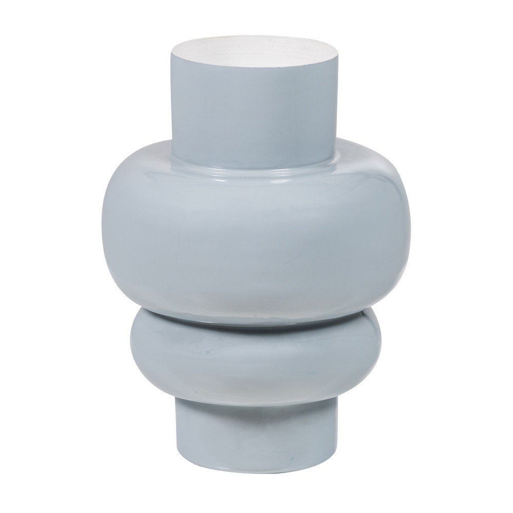 Svetlosivá kovová váza (výška 27 cm) Auri – WOOOD