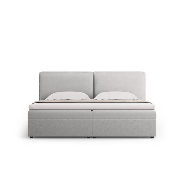 Svetlosivá boxspring posteľ s úložným priestorom 180x200 cm Arendal – Cosmopolitan Design-image-4