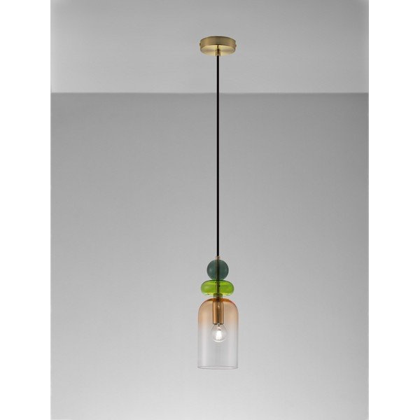 Sklenené závesné svietidlo v zlatej farbe ø 11 cm Murano – Nova Luce-image-3