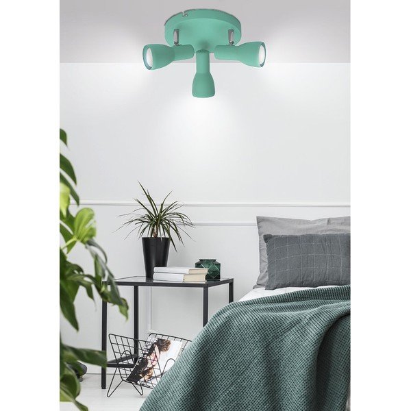 Stropné svietidlo v mentolovej farbe s kovovým tienidlom 29x29 cm Picardo - Candellux Lighting-image-1
