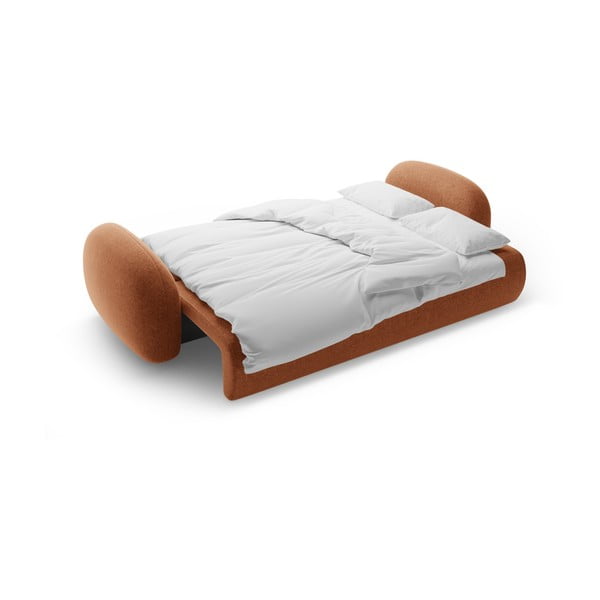 Ženilková rozkladacia/s úložným priestorom pohovka v tehlovej farbe 262 cm Tonale – Cosmopolitan Design-image-4