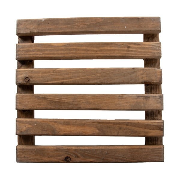 Hnedá drevená pojazdná podložka pod kvetináč Esschert Design, 29 x 29 cm-image-3