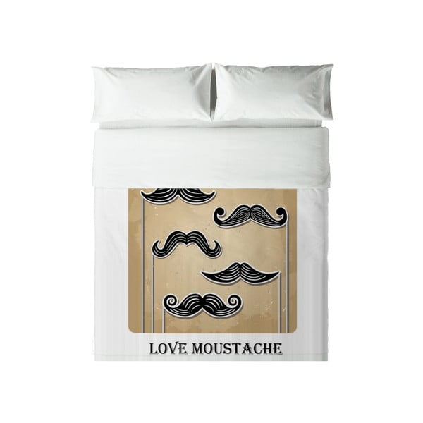 Obliečky Hipster Love Moustache, 200x200 cm
