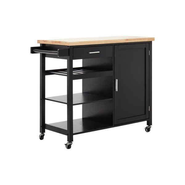 Servírovací stolík na kolieskach z kaučukového dreva 48x105 cm Frankfurt – Premier Housewares
