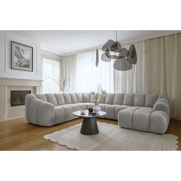 Svetlosivá rohová pohovka (ľavý roh/do tvaru "U") Shell – Miuform-image-1