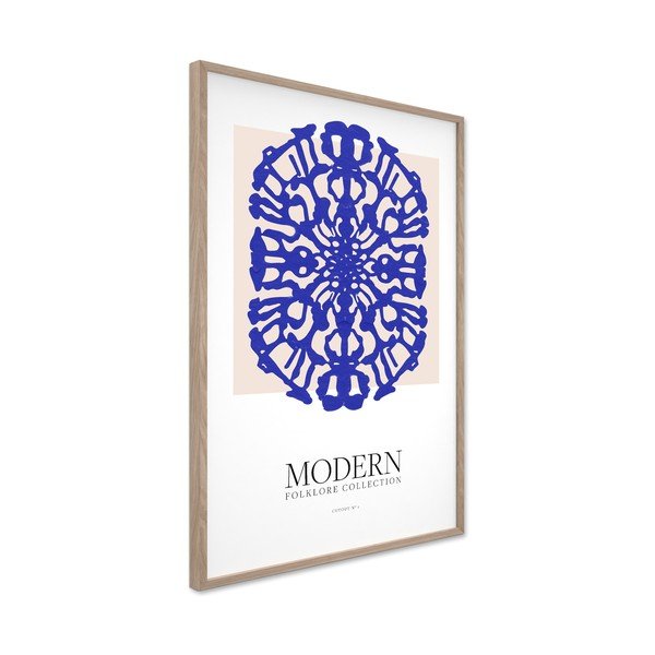 Tlačený obraz s rámom 60x90 cm Blue Folklore – Styler-image-4