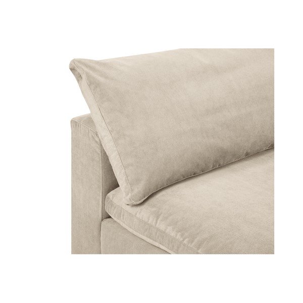 Béžová rohová časť modulárnej menčestrovej pohovky Windsor & Co Sofas Galaxy, pravý roh-image-1