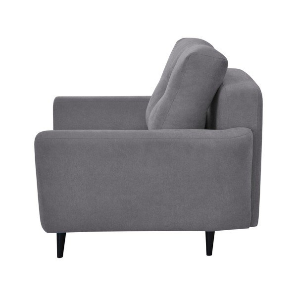 Sivé kreslo s tmavými nohami Mazzini Sofas Cedar-image-2
