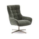 Otočné ženilkové kreslo sivozelené Teryl – Kave Home