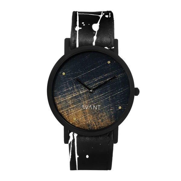 Unisex hodinky s čierno-bielym remienkom South Lane Stockholm Avant Noir