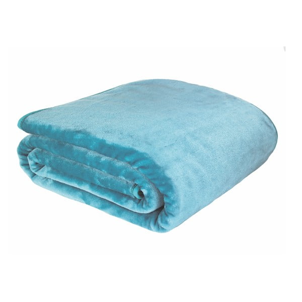 Modrá deka Catherine Lansfield Basic Cuddly, 200 × 150 cm