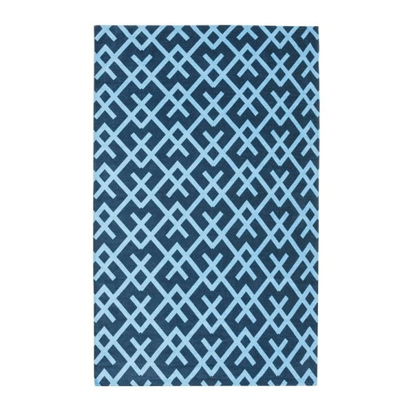 Modrý koberec Floorita City Loft labirinth, 130 x 190 cm