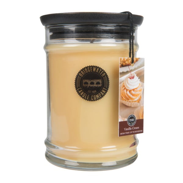 Sviečka s vôňou v sklenenej dóze Bridgewater candle Company Vanilla Cream, doba horenia 140-160 hodín