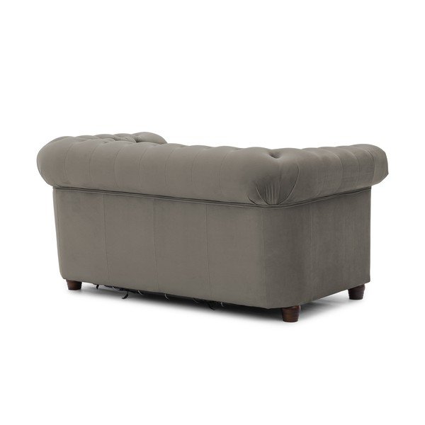 Sivá zamatová rozkladacia pohovka 148 cm York Blik – Ropez-image-3