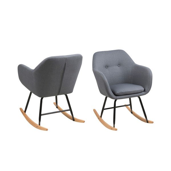 Tmavosivé hojdacie kreslo Actona Emilia-image-4