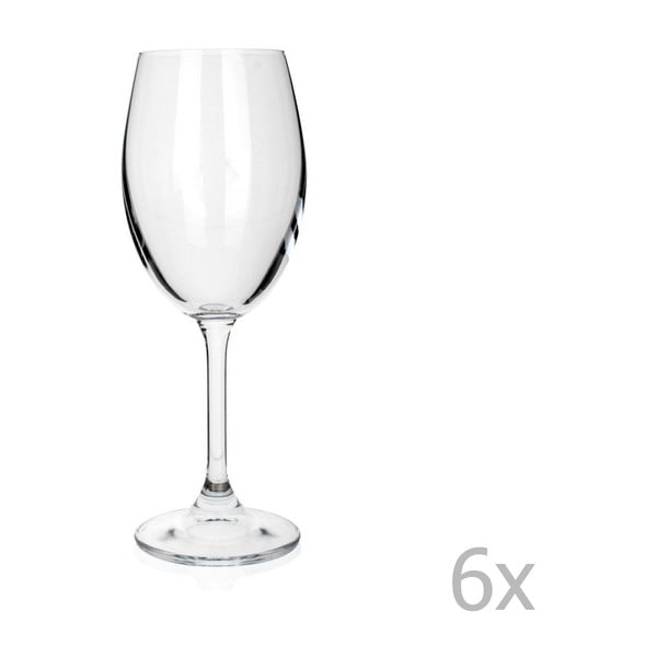 Sada 6 pohárov na biele víno Banquet Leona