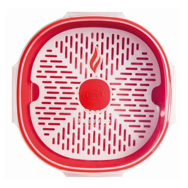 Červená sada na naparovanie pokrmov v mikrovlnke Snips Steamer, 2 l-image-3