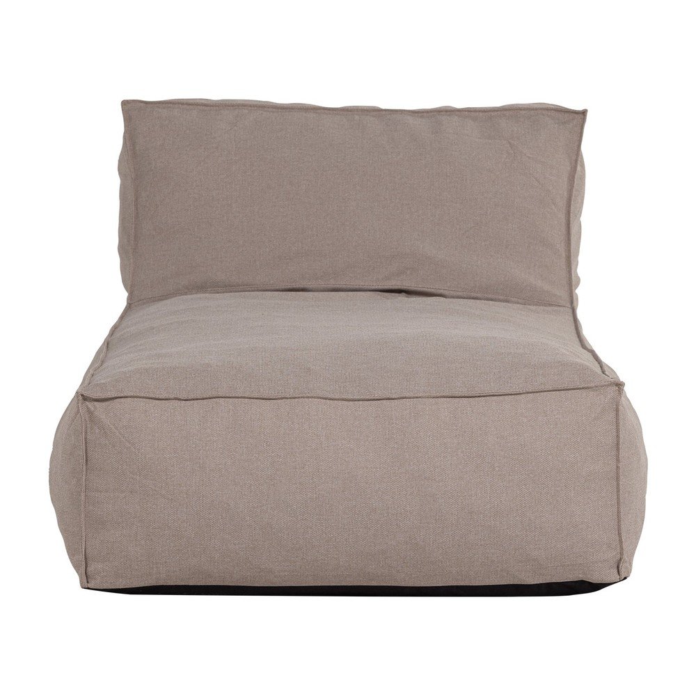 Sivobéžové polstrované záhradné ležadlo Velora – WOOOD