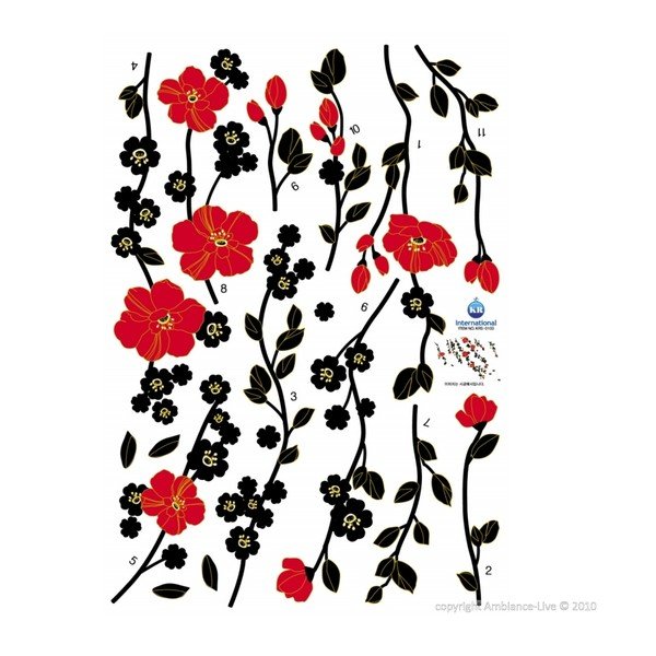 Samolepka Fanastick Red Tree and Flowers-image-1