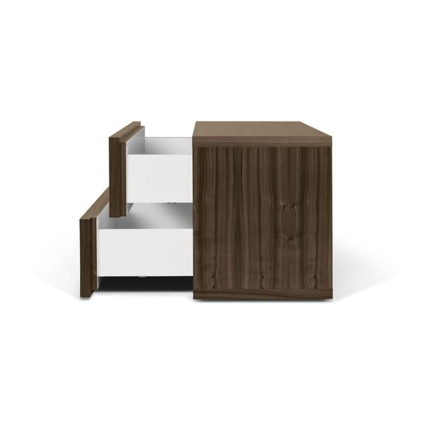 Hnedý nočný stolík s 2 zásuvkami TemaHome Aurora-image-3