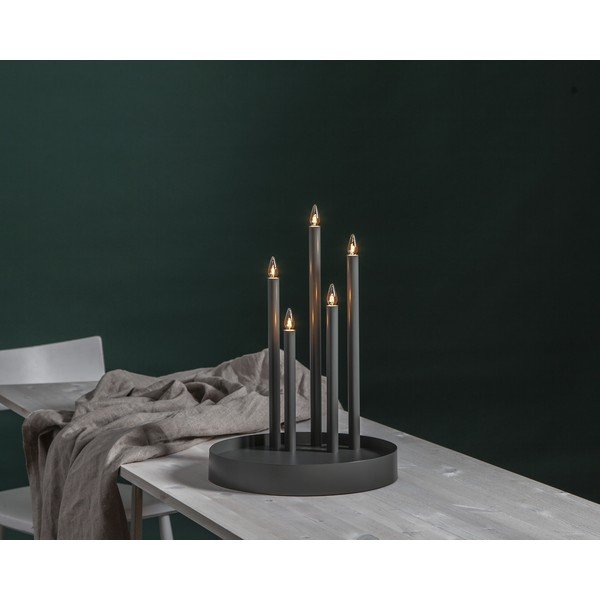 Čierna svetelná dekorácia ø 32 cm Deco – Star Trading-image-2