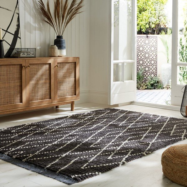 Čierny koberec 160x230 cm Aisha – Flair Rugs-image-1