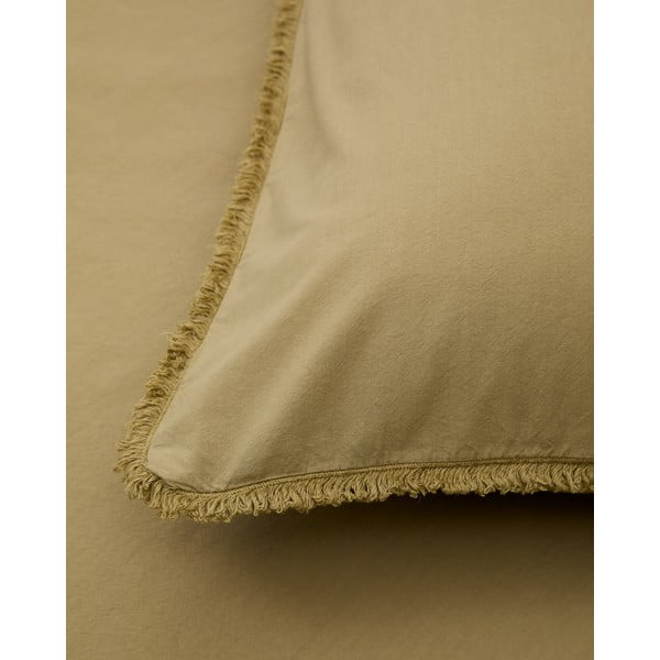 Žlté/zelené obliečky na dvojlôžko/predĺžené z bavlneného perkálu 240x220 cm Sifinia – Kave Home-image-3