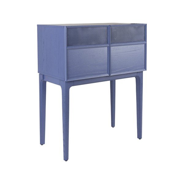 Modrá komoda v dekore duba 80x100x45 cm June – Zuiver-image-2