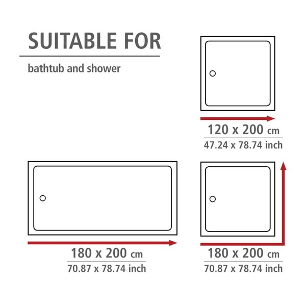 Biely sprchový záves s protiplesňovou povrchovou úpravou Wenko Dandelions, 180 × 200 cm-image-2