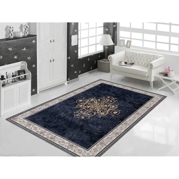 Tmavomodrý behúň Vitaus Ava, 80 x 200 cm-image-3