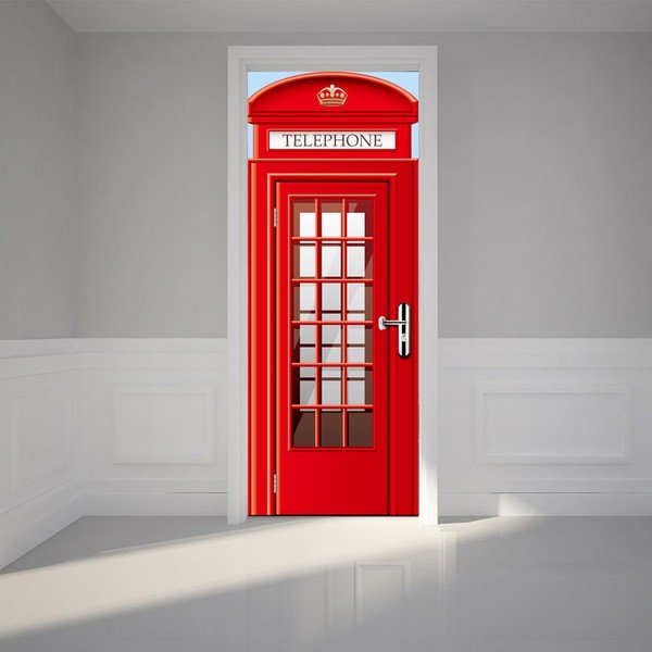 Tapeta na dvere Walplus UK Telephone Booth, 88 × 200 cm-image-3