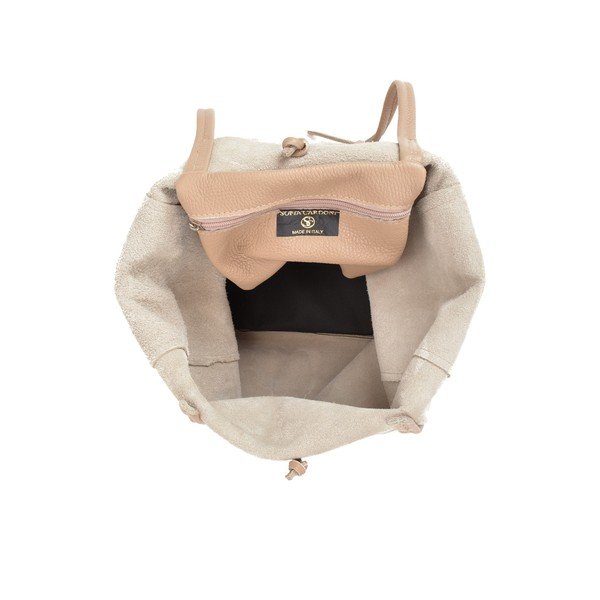 Béžová dámska kožená kabelka Sofia Cardon Shopper-image-4
