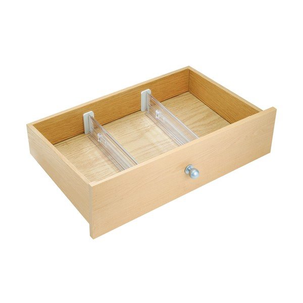 Set 2 priehľadných rozdeľovačov kuchynských zásuviek iDesign Linus, 37 cm-image-2