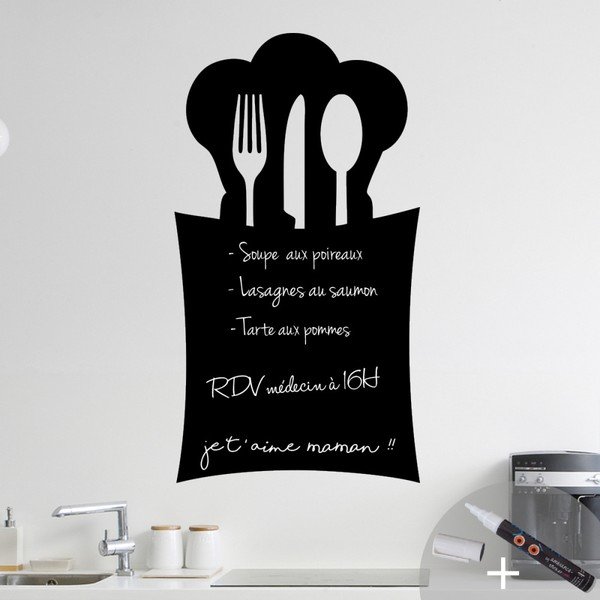Set popisovateľnej samolepky a fixky Ambience Chef's Hat