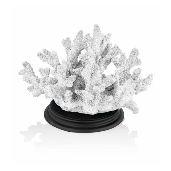 Biela dekoratívna soška korálu The Mia Coral, 27 x 17 cm