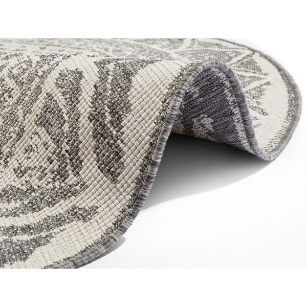 Sivo-krémový vonkajší koberec NORTHRUGS Siruma, ø 200 cm-image-4