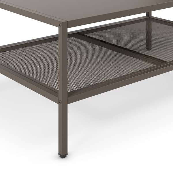 Sivý kovový konferenčný stolík 60x100 cm Fayna – Marckeric-image-3