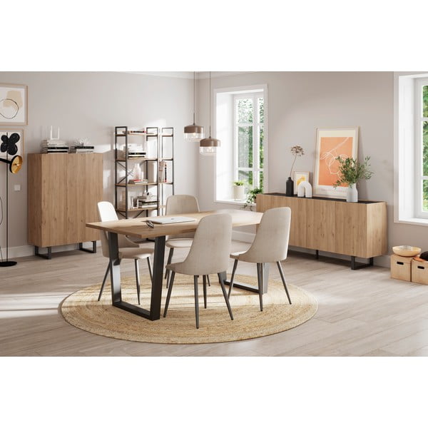 Jedálenský stôl s doskou v dubovom dekore 100x180 cm Francesca - Marckeric-image-1