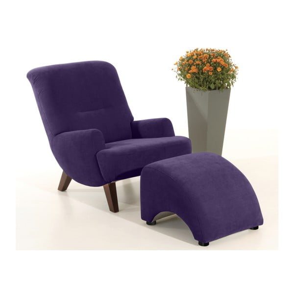 Fialové kreslo Max Winzer Borano-image-1